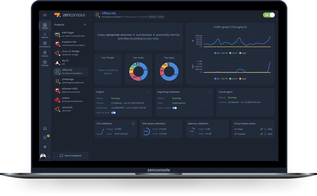 Zenarmor Dashboard
