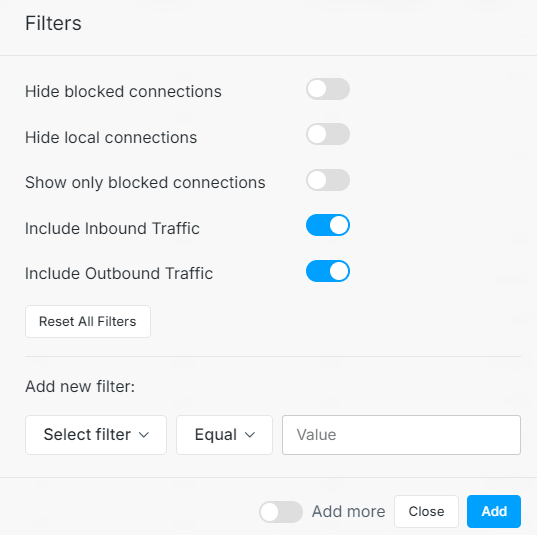 Zenarmor users now can apply a filter for both traffic flow directions