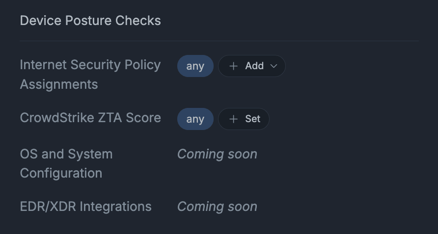 Device Posture Check Managing Private Network Policies on Zenconsole - zenarmor.com