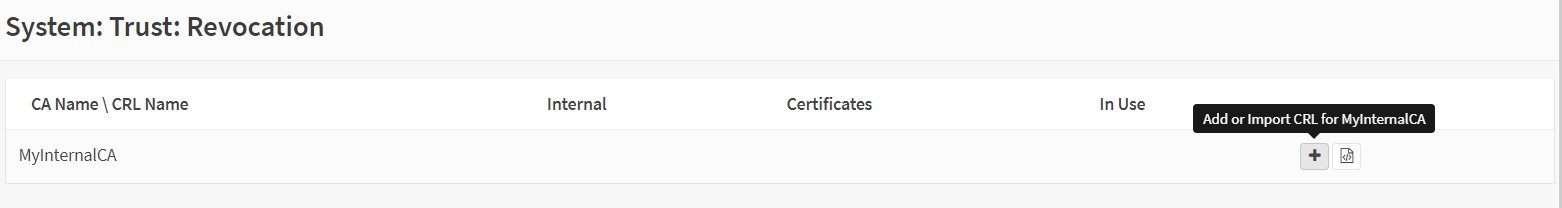 Certificate Revocation List