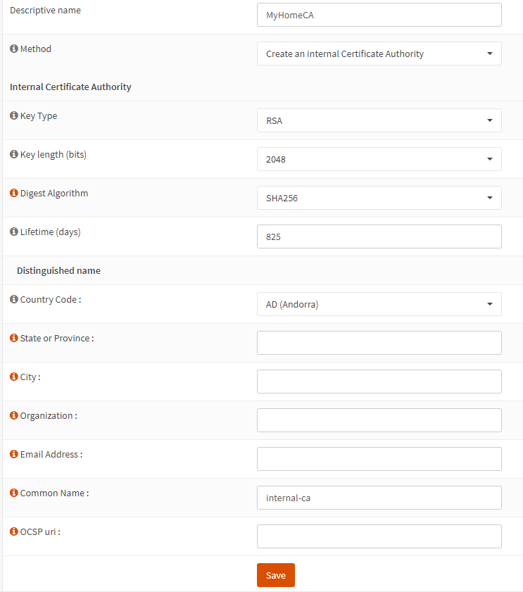 Create an Internal Certificate Authority