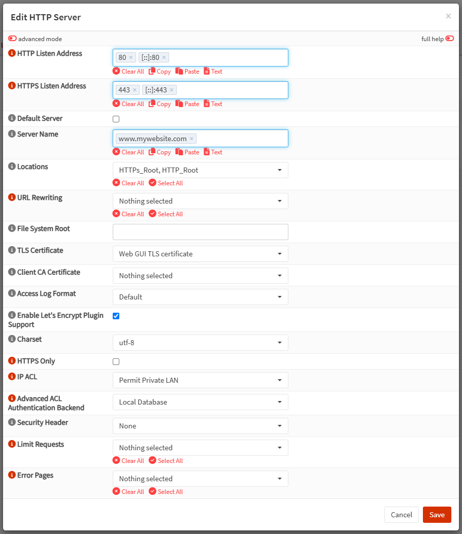 Add IP ACL to HTTP Server