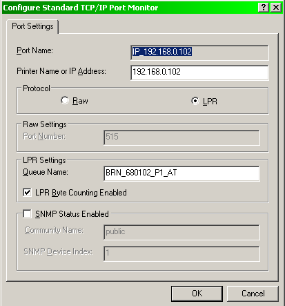 Configure Standard TCP/IP Port Monitor