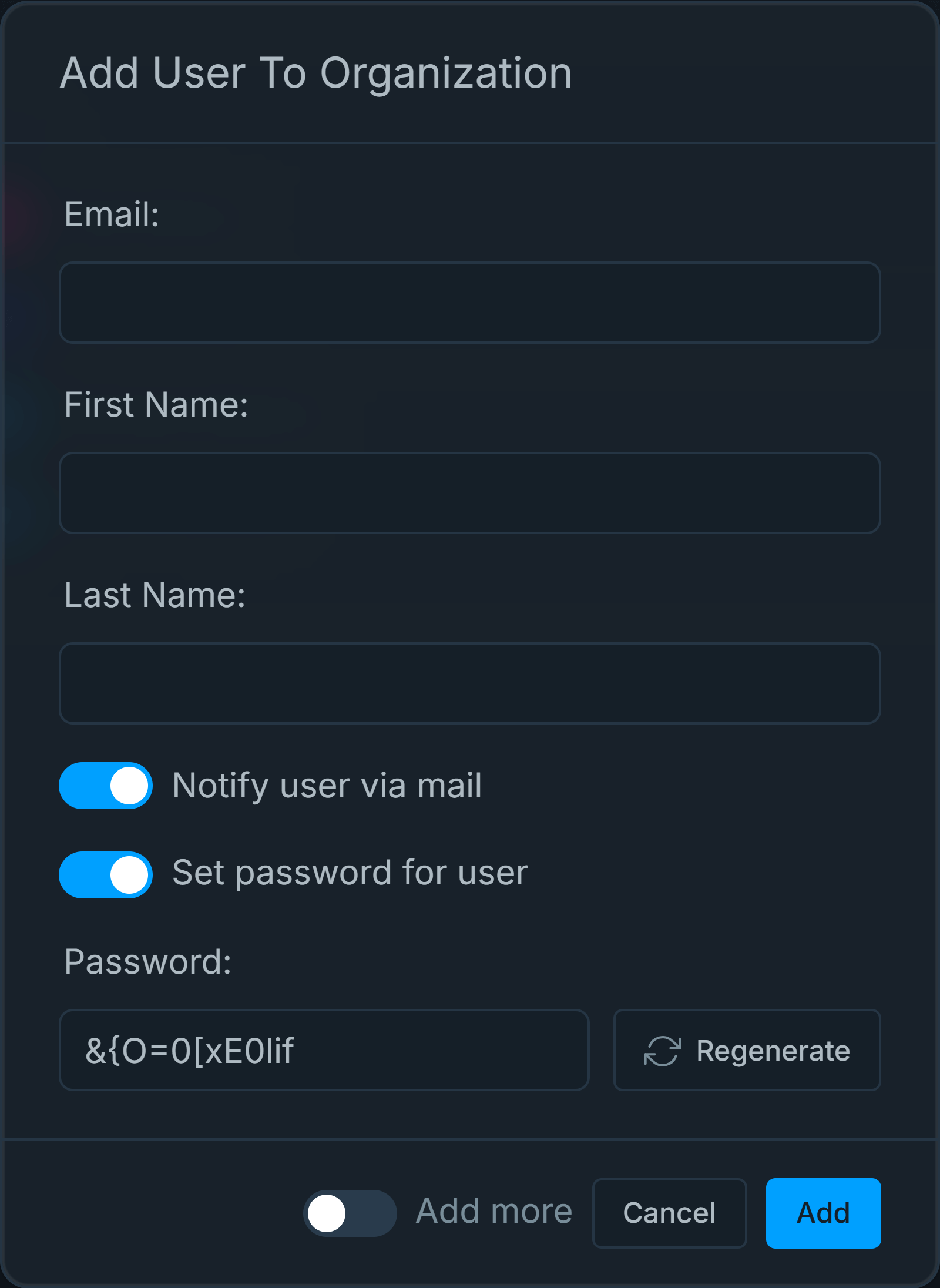 Adding User