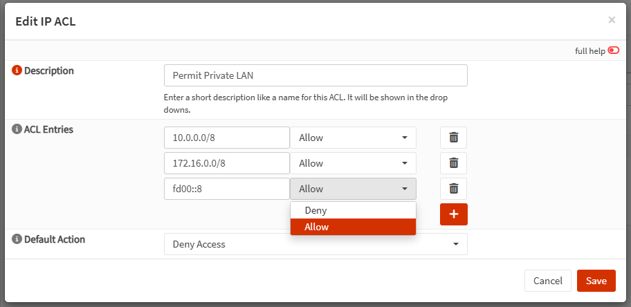 Adding Whitelist IP ACL
