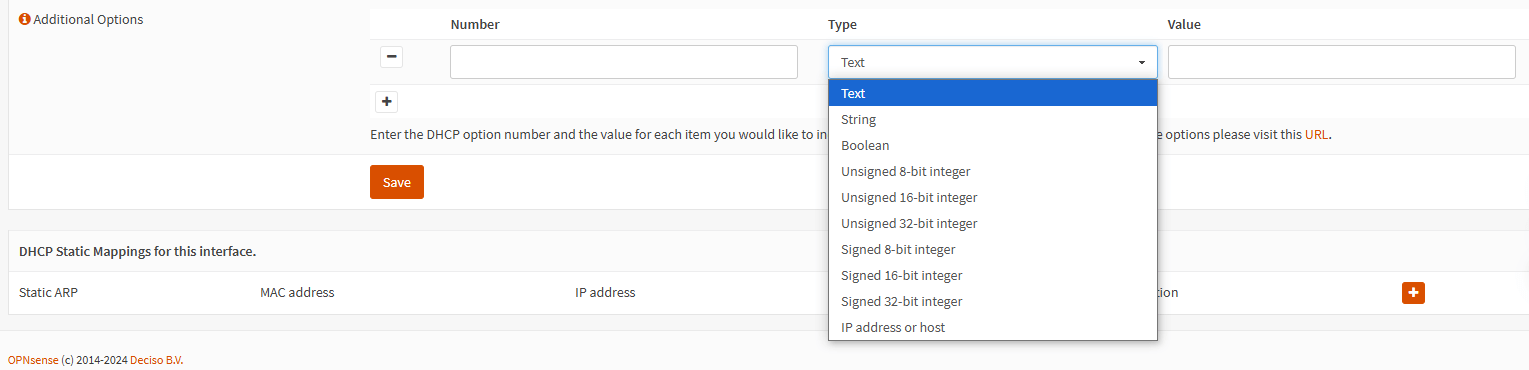 Additional Options
