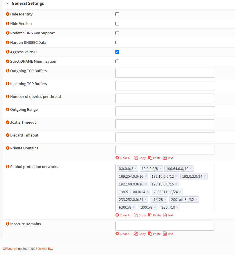 Advanced General Settings