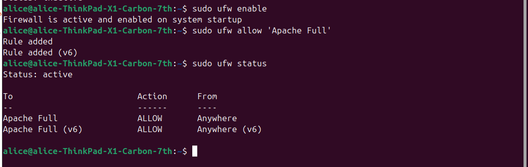 Allowing Apache Traffic