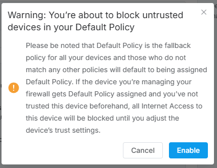 Approve to Block Untrusted Devices