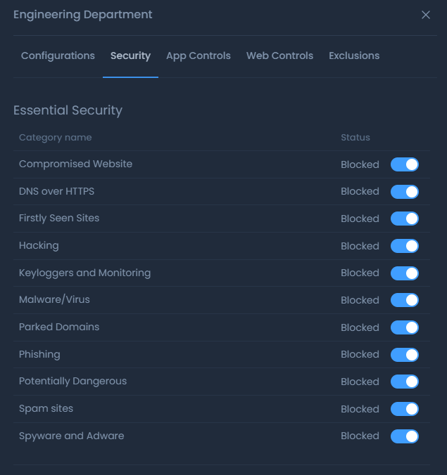 Zenarmor: Essential Security Control Settings