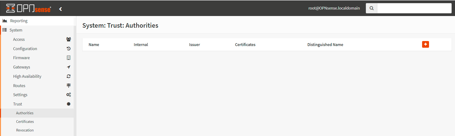Managing Certificate Authorities in OPNsense