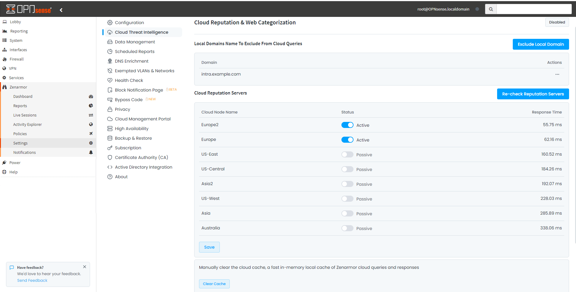 Configuration - Cloud Threat Intelligence