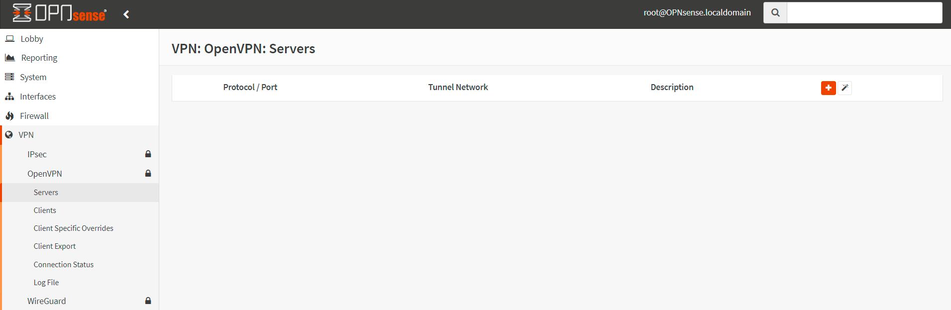 OpenVPN servers in OPNsense