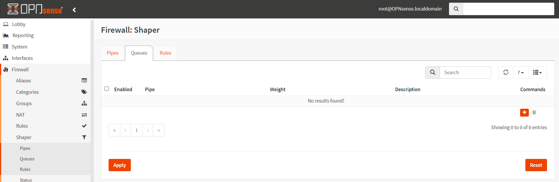 Creating Traffic Shaper Queue in OPNsense