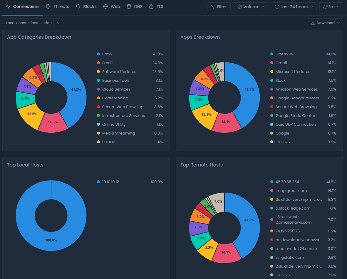 Connections Report View on Cloud Portal