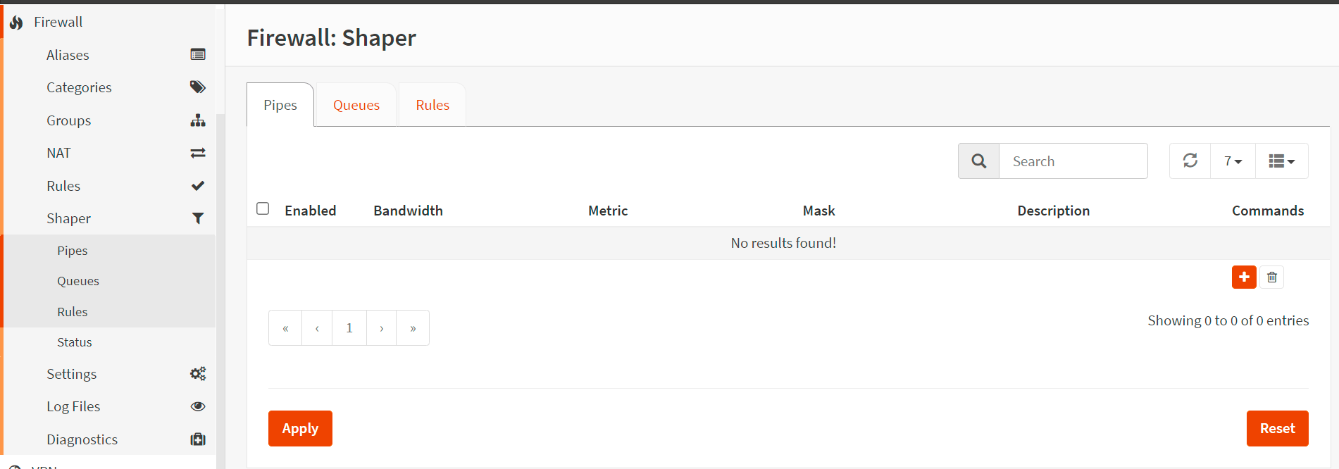 Creating Traffic Shaper Pipe in OPNsense