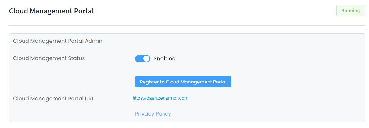 Cloud Management Status