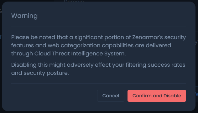 Zenconsole -  Confirming and Disabling Cloud Reputation &amp; Web Categorization