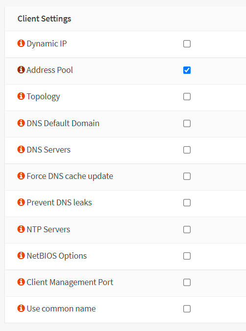 Client Settings for a OpenVPN server with 2FA in OPNsense