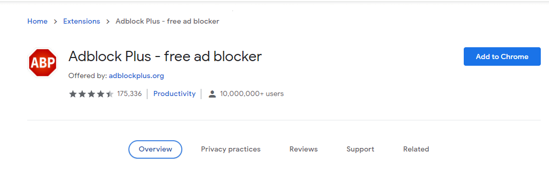  Installing the Adblock Plus extension