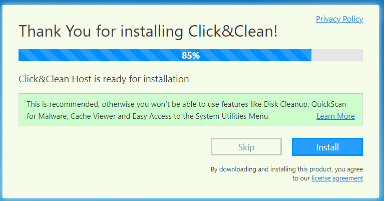 Installing Click&amp;Clean Host