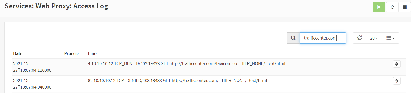 Viewing the Access Logs on OPNsense proxy