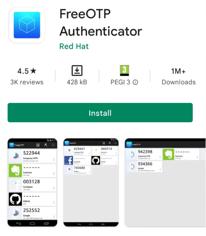 Installing FreeOTP Authenticator on Android