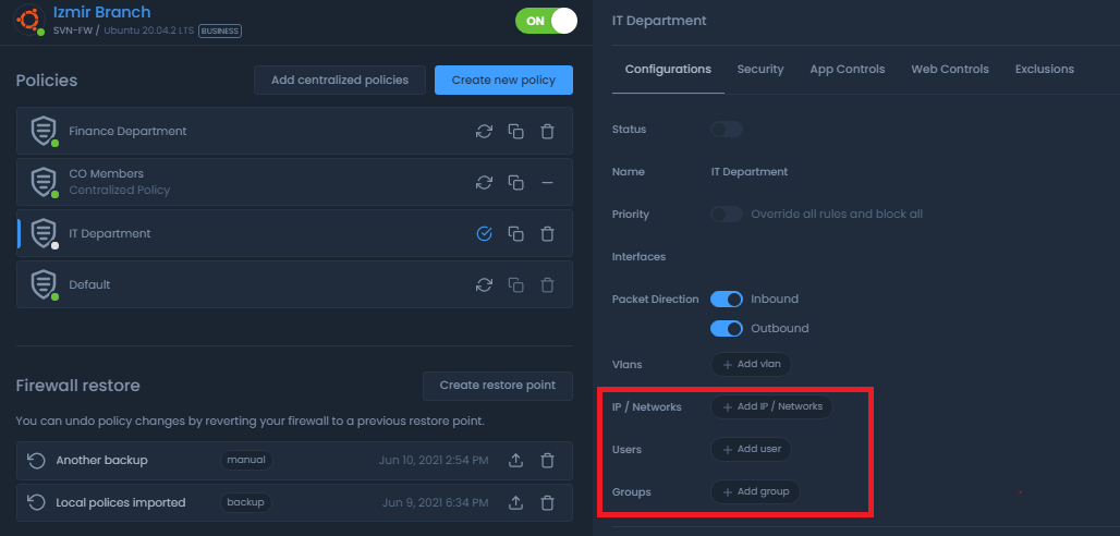 Defining User-Based Policy on Zenconsole Cloud Portal