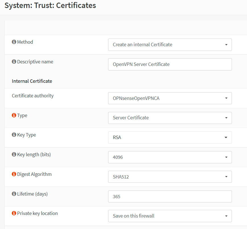 Setting Server Certificate options in OPNsense-1