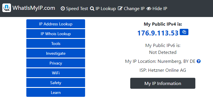Verifying the location and IP address