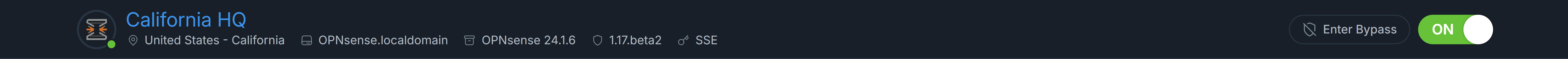 Node Information Bar