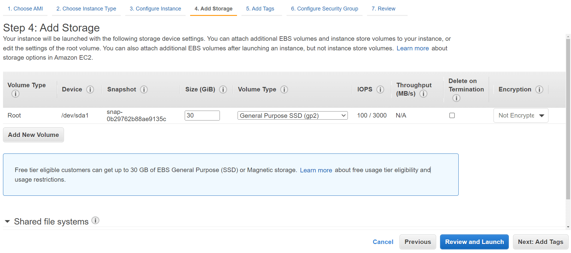 Add Storage AWS Instance