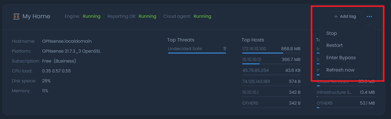 Enabling Bypass Mode on All Firewalls Dashboard