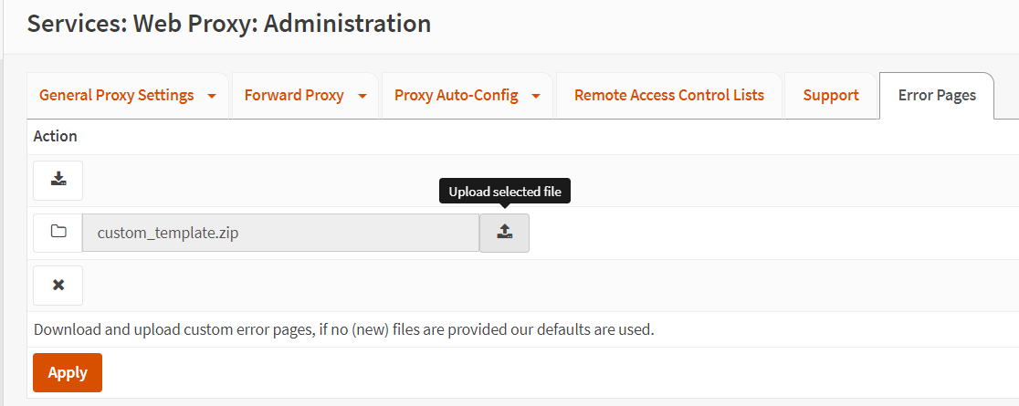 Uploading Custom Error pages in OPNsense Web Proxy