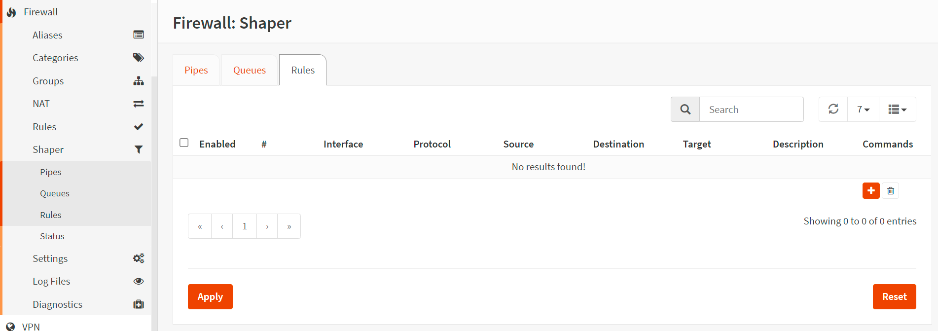 Traffic shaper rules in OPNsense