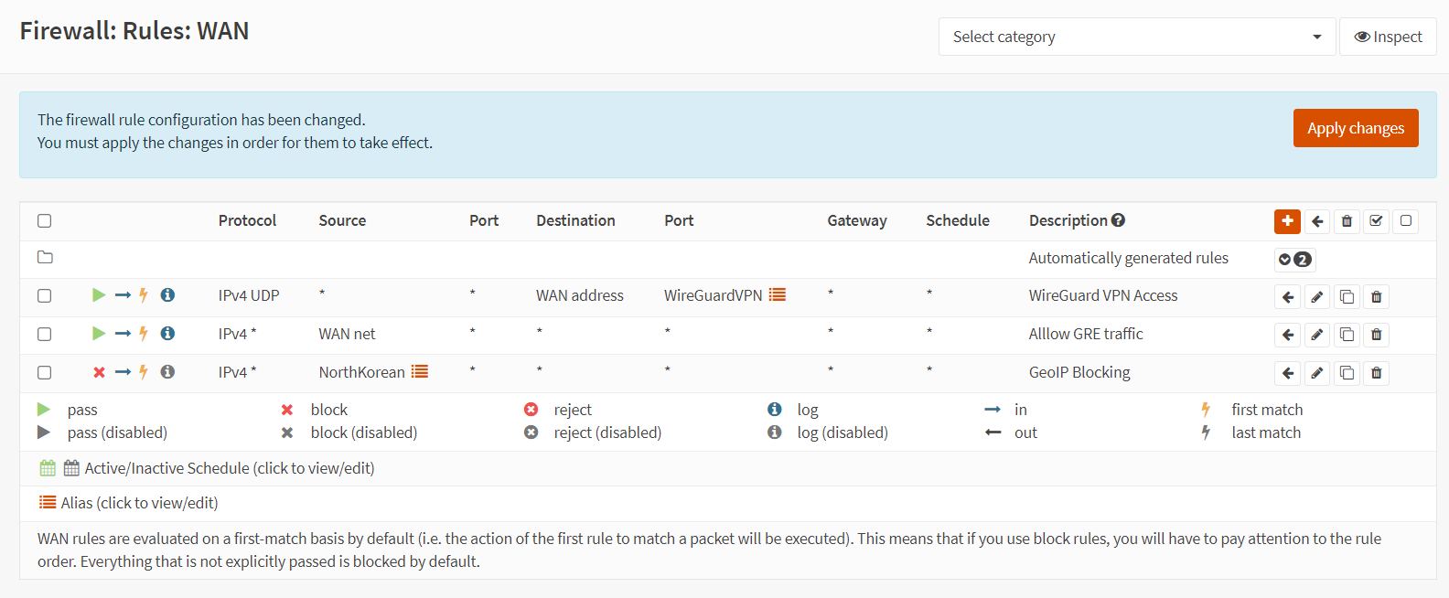 Applying GeoIP Firewall Rule