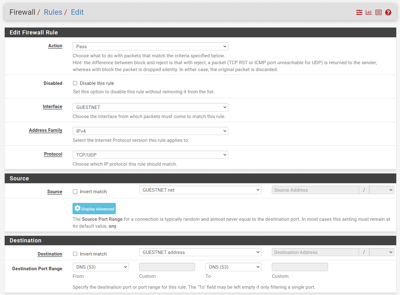 Adding Firewall Rule to allow DNS