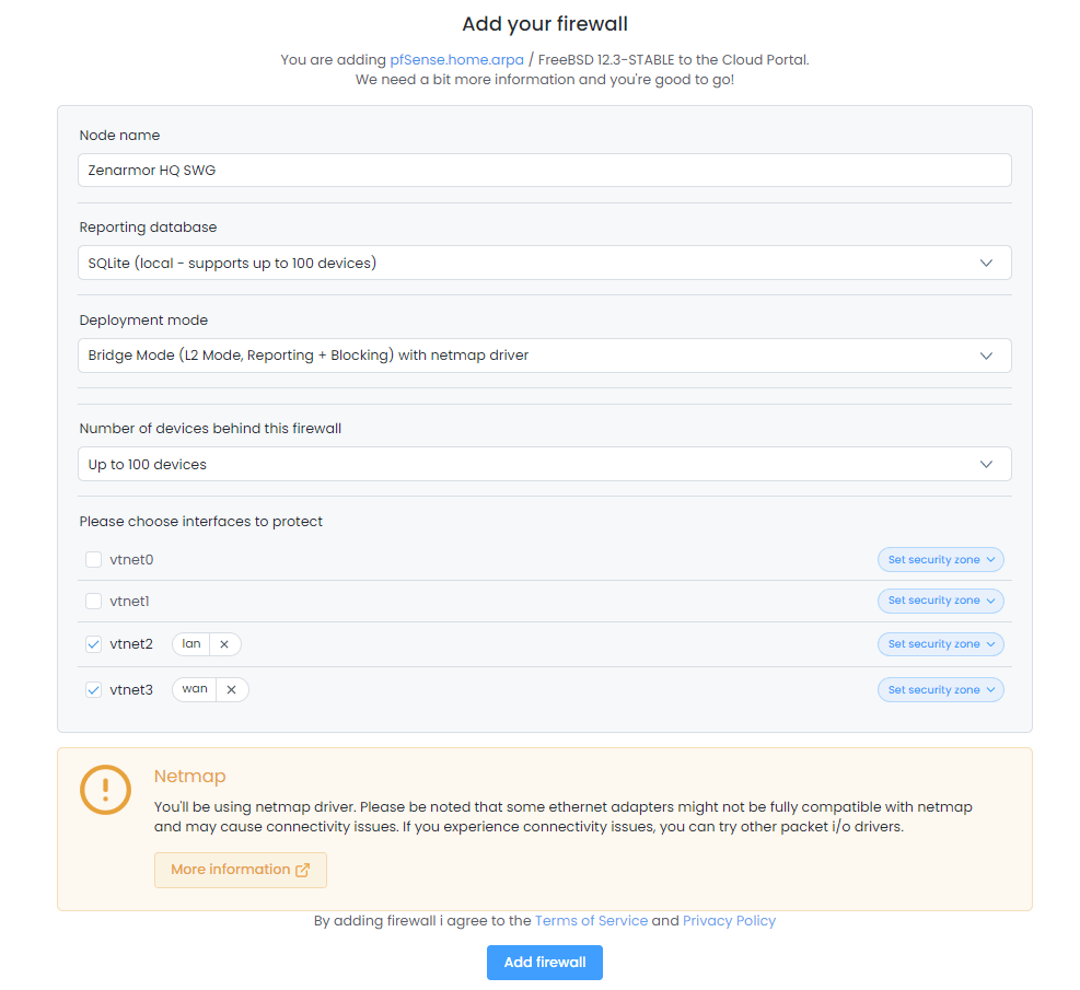 Adding Zenarmor SWG to Zenconsole