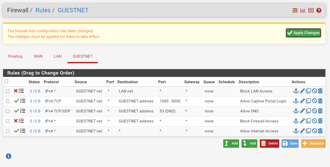 Applying Firewall Rule to Allow Internet access