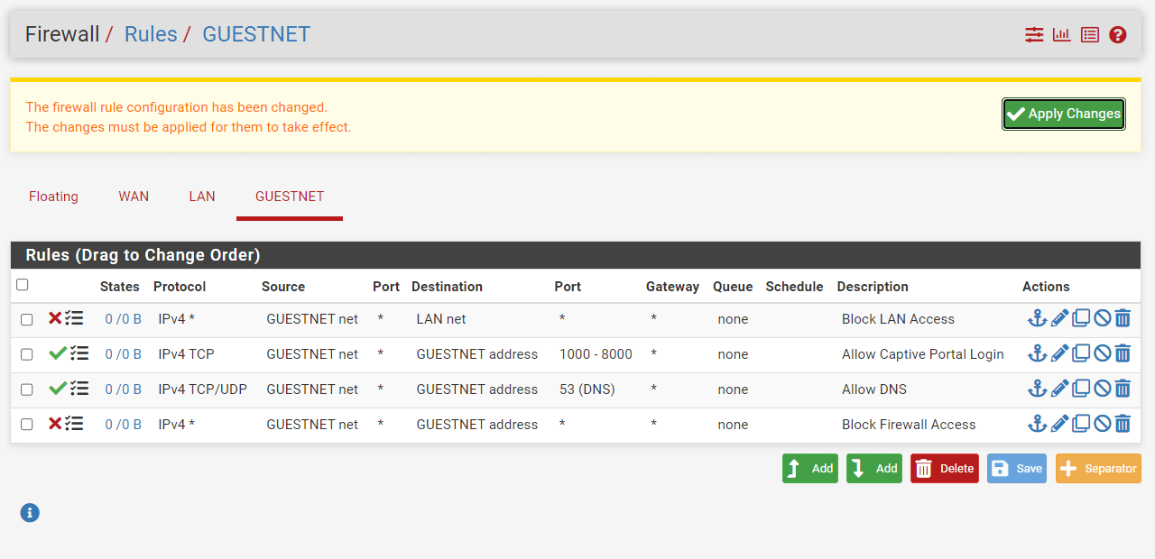 Applying Firewall Rule to Block Firewall access