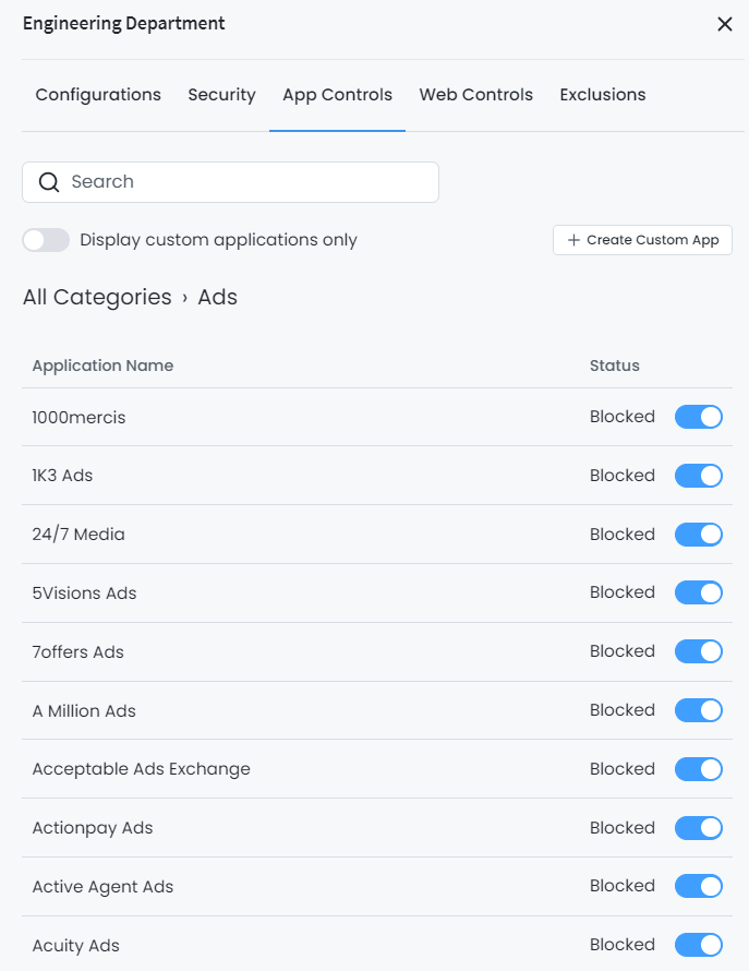Browsing Under an Application Category Browsing Under an Application Category