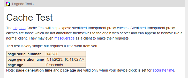 Proxy Cache Test Page