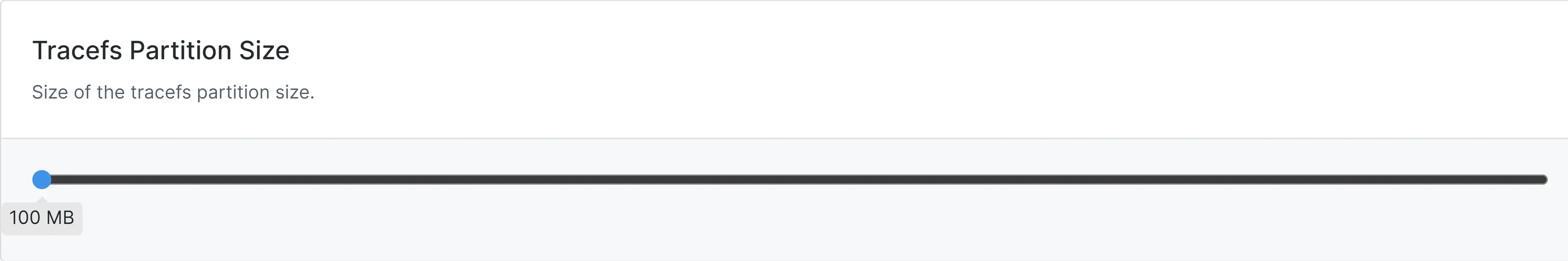 Changing Tracefs Partition Size