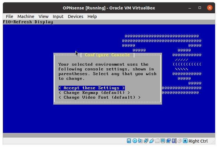 .Configure Console