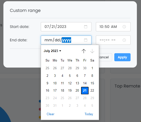 Customizing Time Interval 