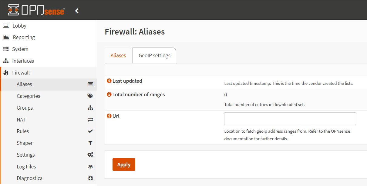 GeoIP Alias Settings on OPNsense