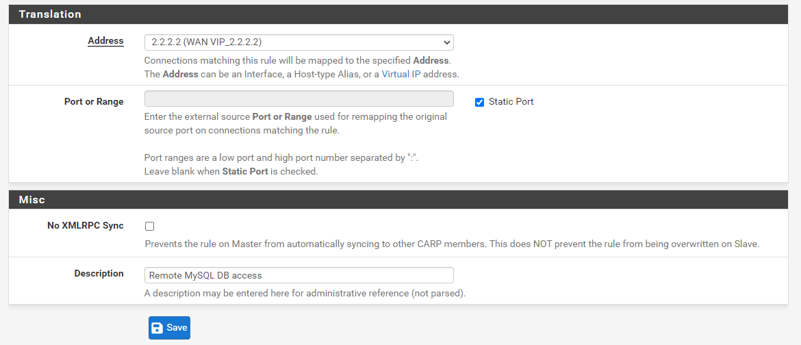 Defining Outbound NAT rule on pfSense -2