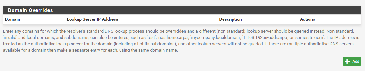 DNS Overrides on pfSense
