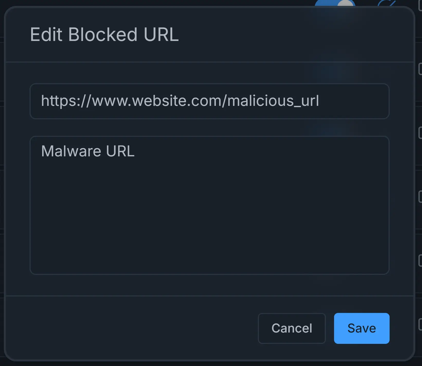 Editing Blocked URL