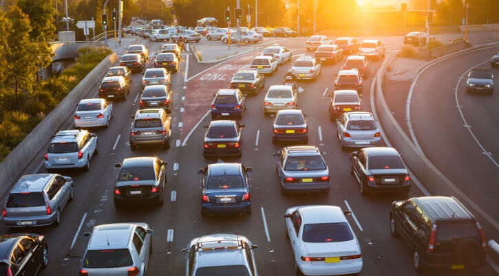 A DDoS attack is similar to a road jammed with traffic